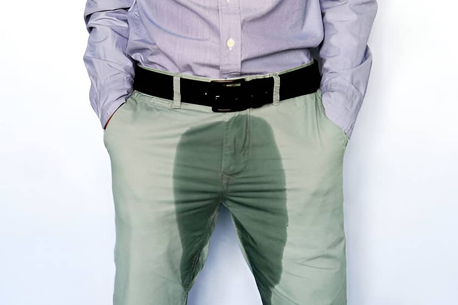 Man in wet pants